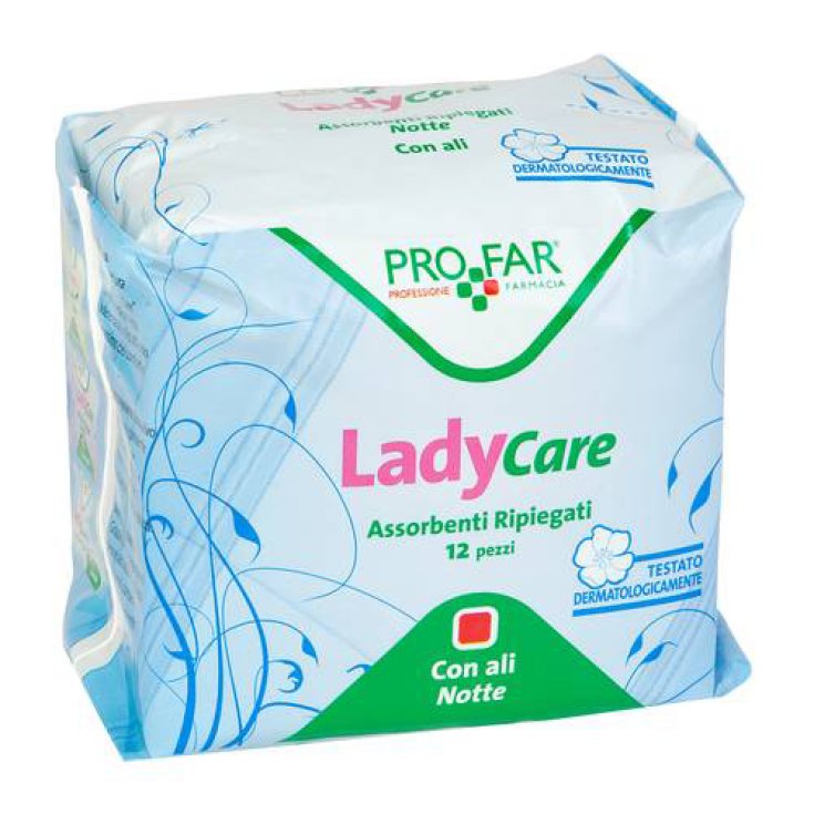 LadyCare Assorbenti notte con ali PROFAR&reg; 12 Pezzi