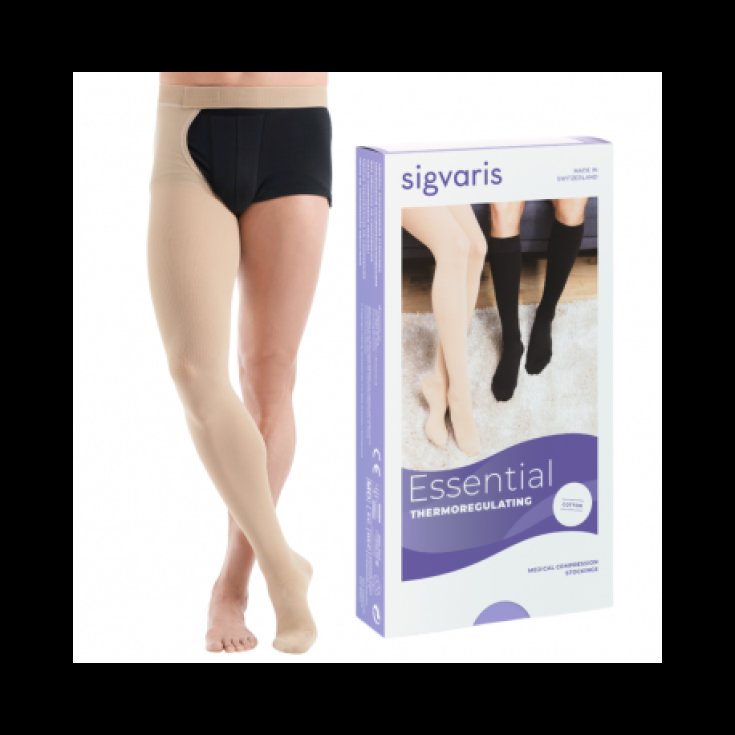 Cotton Med Monocollant Destro Medio Normale Punta Aperta Natural Sigvaris 1 Pezzo