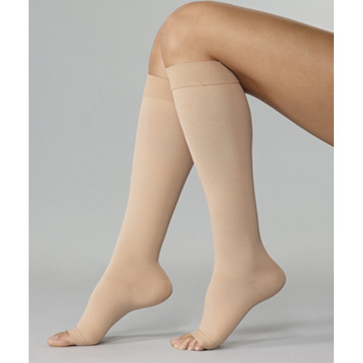 VARISAN&reg; TOP K2 GAMBALETTO PUNTA APERTA COTONE BEIGE TAGLIA 3 PLUS CORTO CIZETA