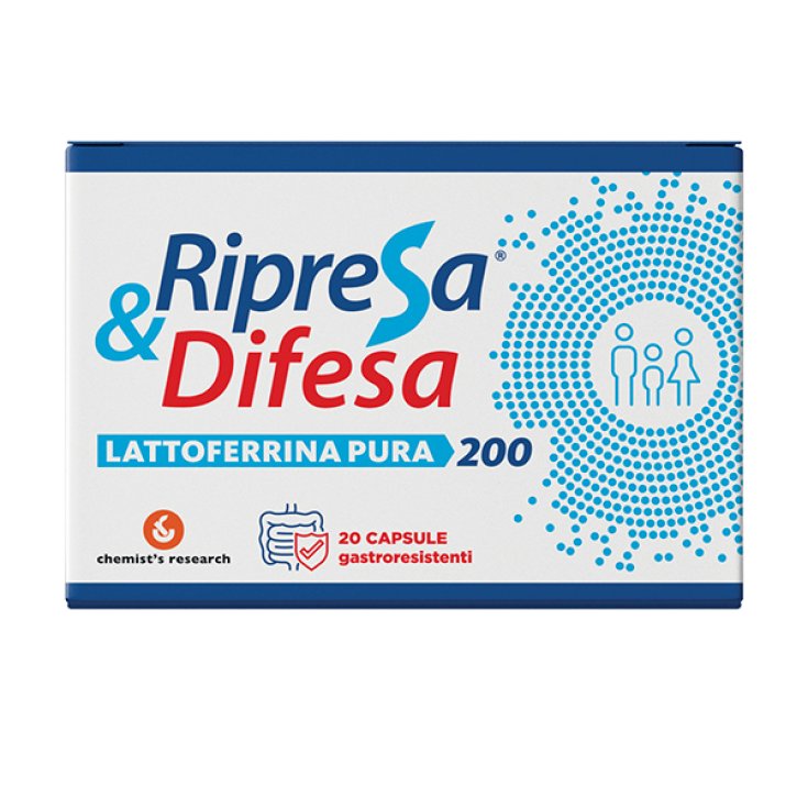 Ripresa & Difesa Lattoferrina Pura 200 Chemist's Research 20 Capsule Gastroresistenti