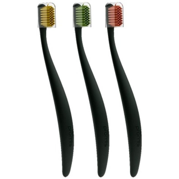 Spazzolino ecosostenibile trio black  promis
