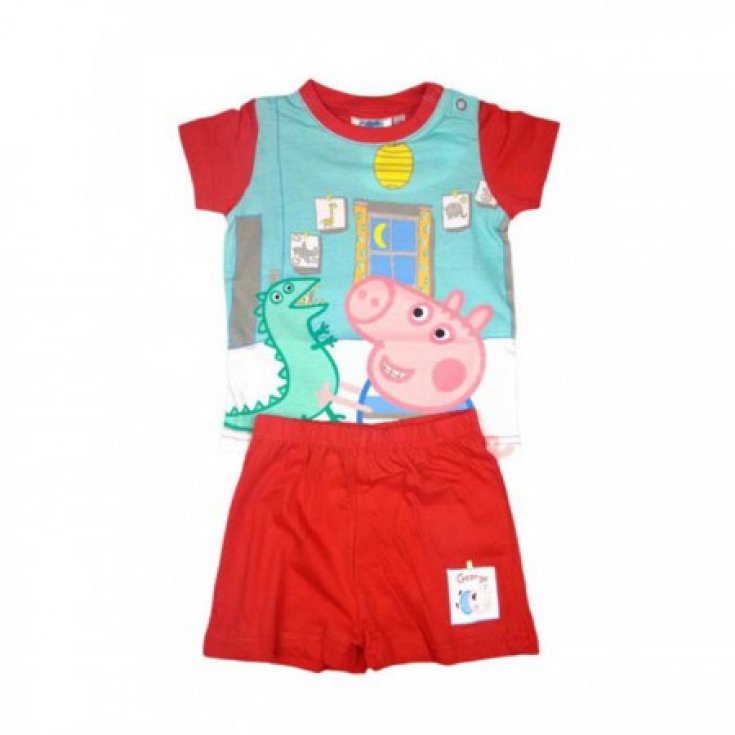 Pigiama Maglia Maglietta Pantalone Peppa Pig George Rosso Baby Distribution 1 Set