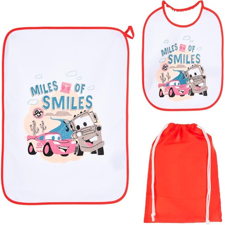 Set Asilo Bavetta Tovaglia Sacca Baby Distribution 3 Pezzi