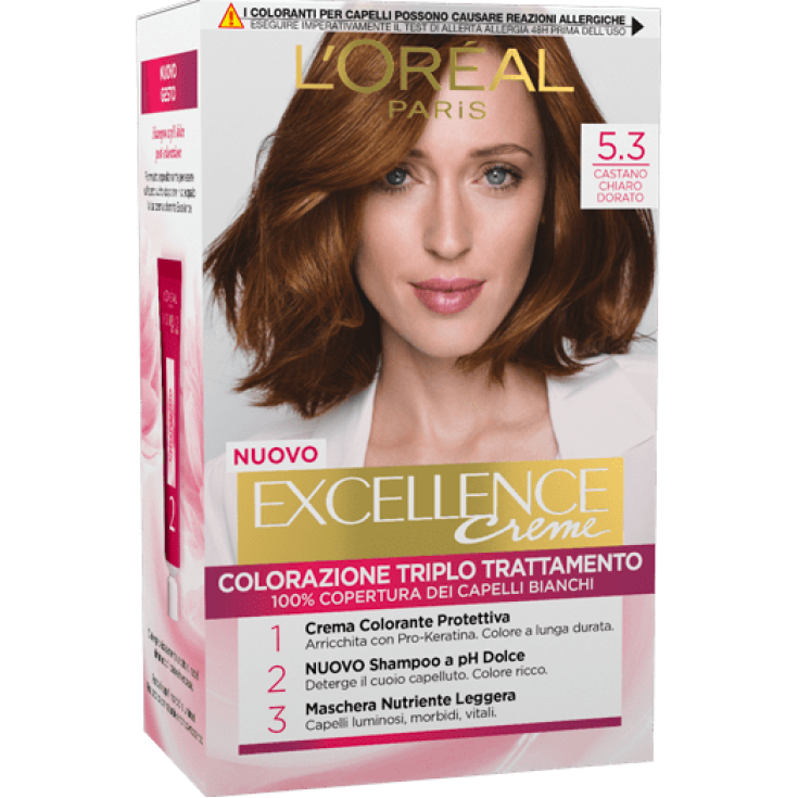 Excellence Cr&egrave;me Colorazione Permanente 5.3 Castano Chiaro Dorato L'OREAL 40ml