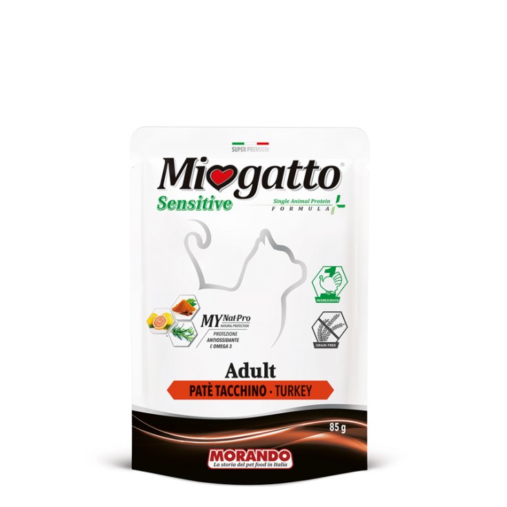Adult Mini Sensitive Pat&egrave; Tacchino MioGatto Morando 400g