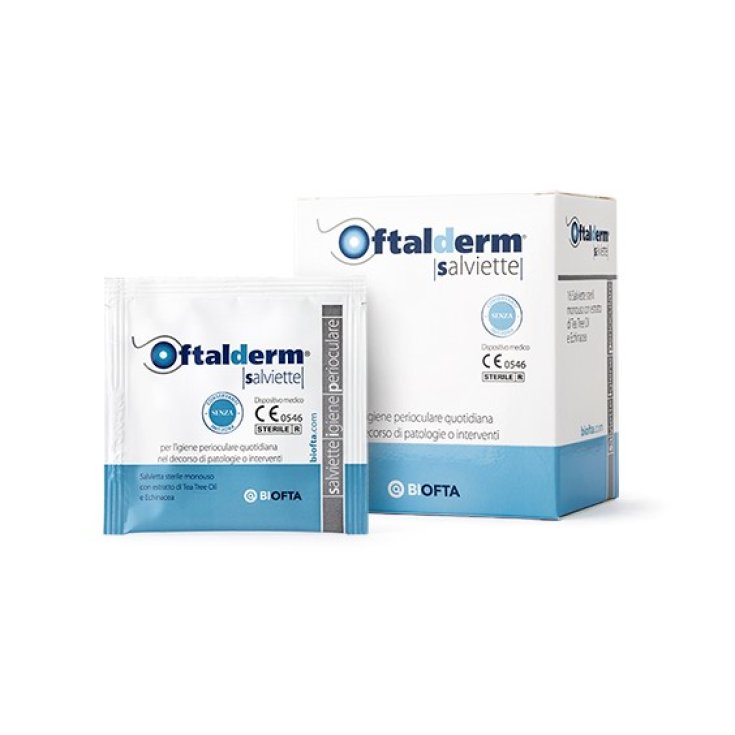 Oftalderm Salviette Oculari Biodue 16 Salviette Sterili