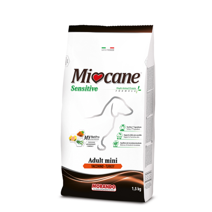 Adult Mini Sensitive Crocchette Tacchino MioCane Morando 1,5Kg.