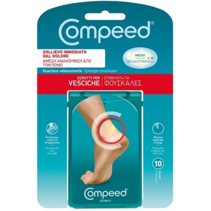 Cerotti Per Vesciche Formato Medio Compeed&reg; 10 Pezzi