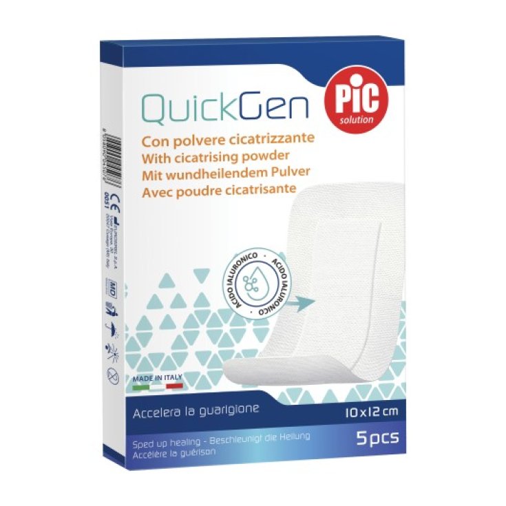 QuickGen Cerotto Cicatrizzante 10x12cm PIC 5 Pezzi