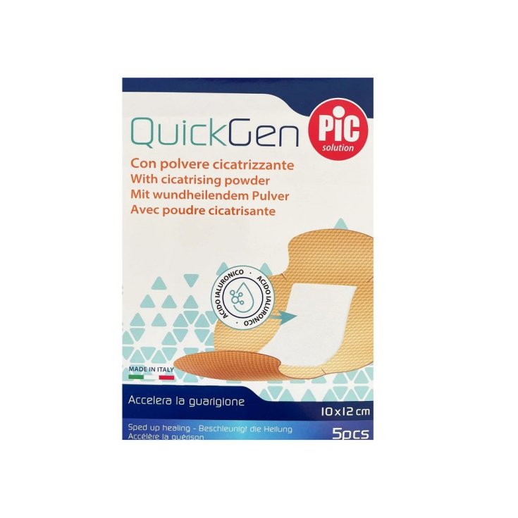 QuickGen Cerotto Cicatrizzante 10x12cm PIC 5 Pezzi