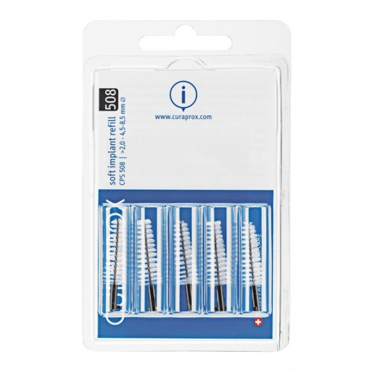 Cps 505 Refill Soft Implant Black Curaprox 5 Pezzi