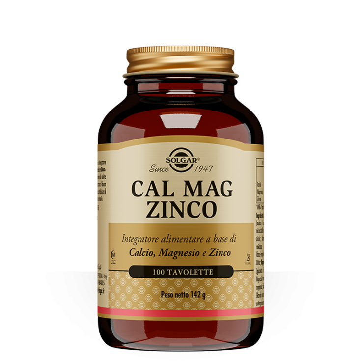 Cal Mag Zinco Solgar 100 Tavolette Cal Mag Zinco Solgar 100 Tavolette
