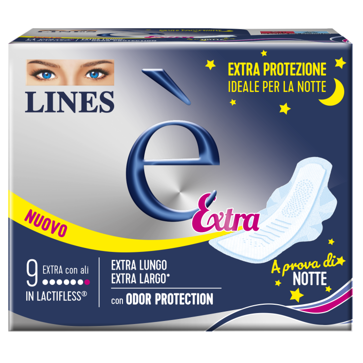 Assorbente in Lactifles Extra con Ali Lines&nbsp;&egrave; 9 Pezzi