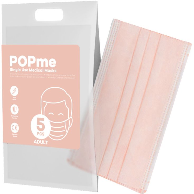 Mascherina Chirurgica Adult Powder POPme 5 Pezzi