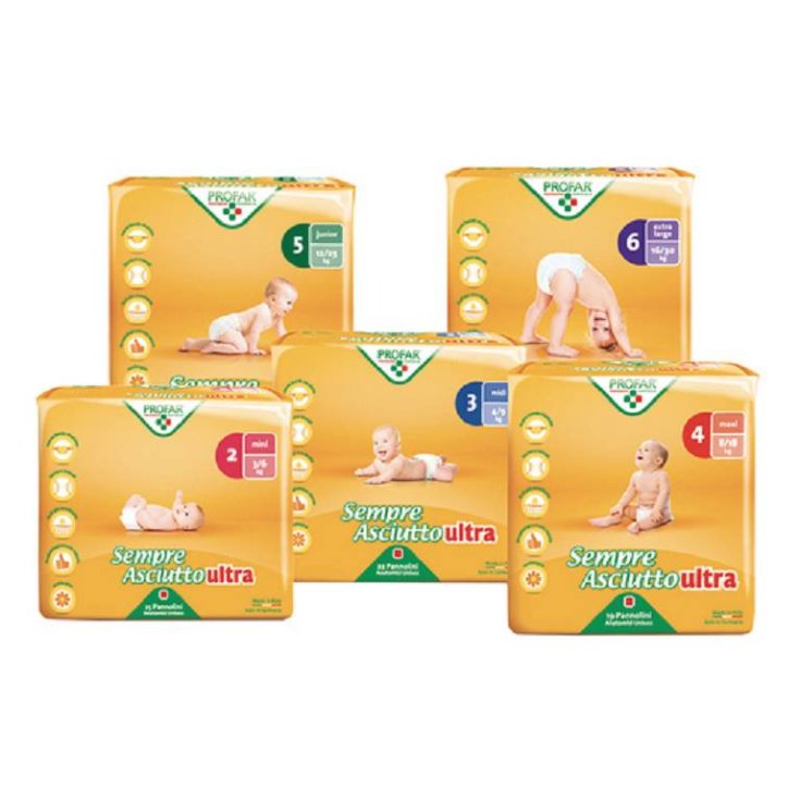 Pannolini&nbsp;Sempre Asciutto Ultra Profar Taglia 5 (11/25Kg) 16 Pezzi