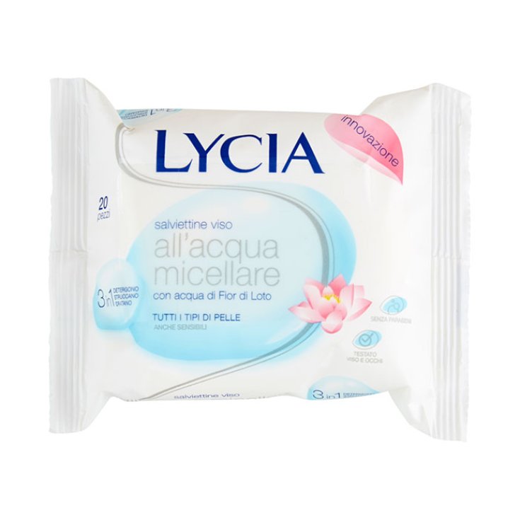 Salviette Struccanti Acqua Micellare Lycia 20 Pezzi