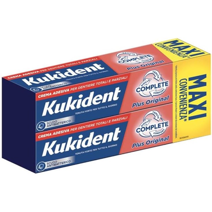 Crema Adesiva Complete Plus Original Kukident 2x65g
