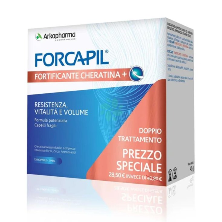 Forcapil Fortificante Cheratina+ Arcopharma 120 Capsule Forcapil Fortificante Cheratina+ Arcopharma 120 Capsule