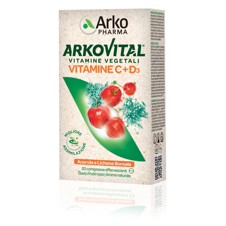 Arkovital Vitamina C & D3 Arkopharma 20 Compresse Arkovital Vitamina C & D3 Arkopharma 20 Compresse