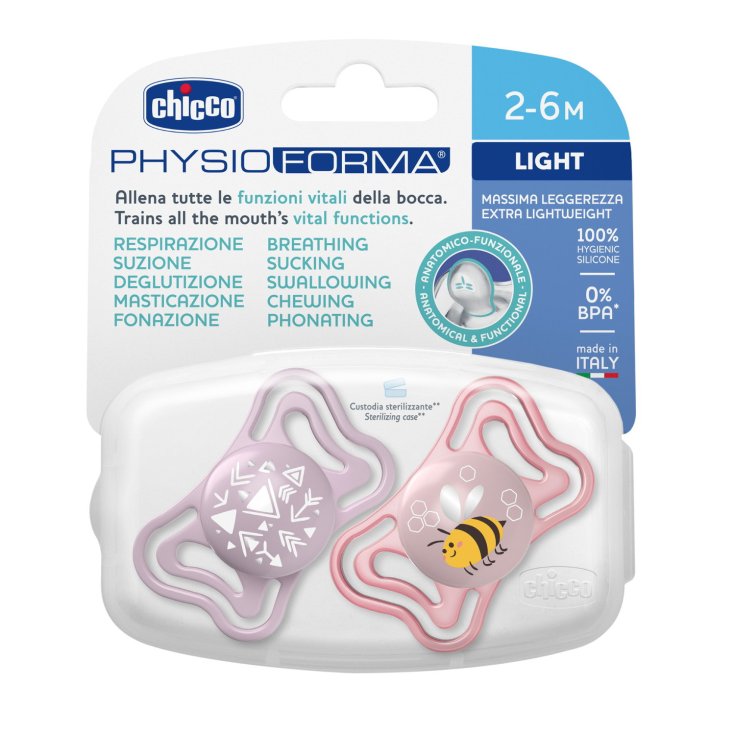 PhysioForma Light 2-6m Succhietto Silicone Rosa CHICCO&reg; 2 Pezzi
