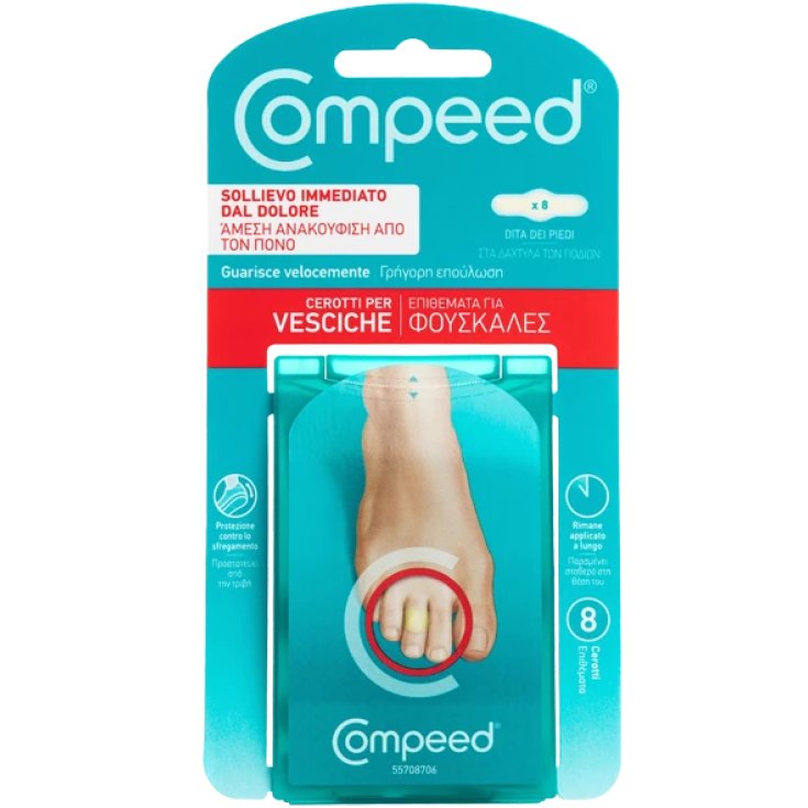 Cerotti&reg; Per Vesciche Dita Dei Piedi Compeed&reg; 8 Pezzi