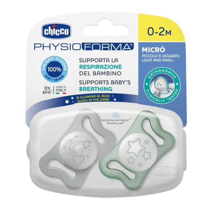 PhysioForma Micr&ograve; Luminoso 0-2M Chicco 2 Pezzi
