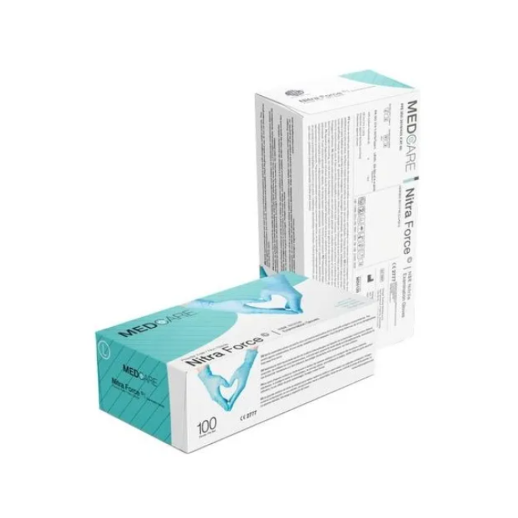 Guanti In Nitrile Taglia S MedCare 100 Pezzi