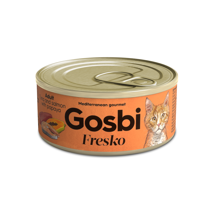 Fresko Adulto Gatto Tonno Salmone E Papaya Gosbi 70g