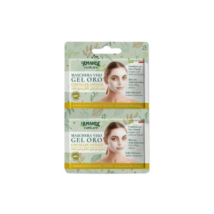 Maschera Viso Oro con Filler Antiage L'Amande Bustina Bi-dose