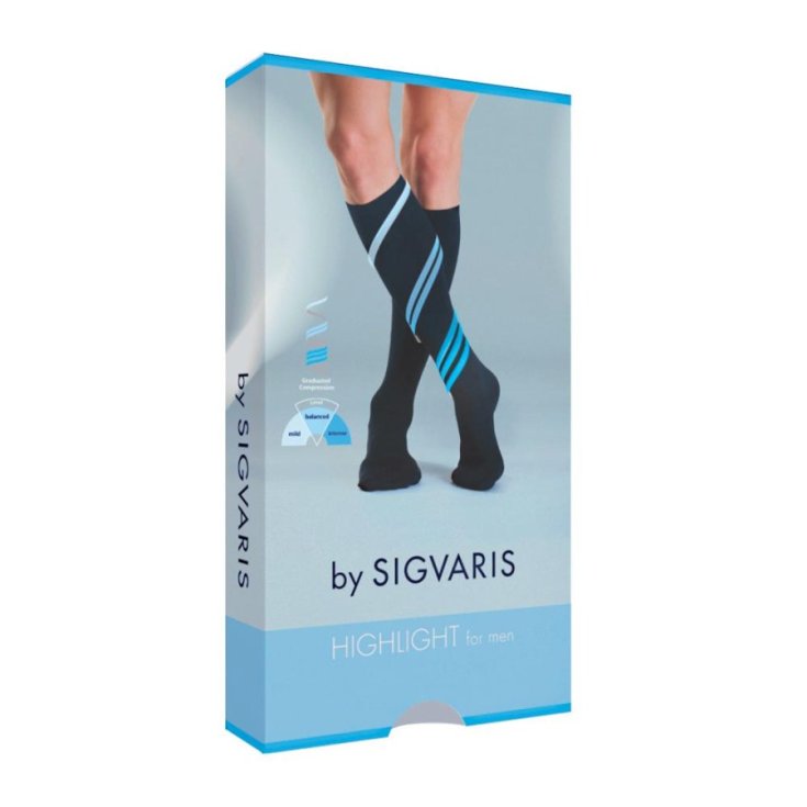 Highlight for Men Gambaletto Uomo Nero Tg. XL Lungo Sigvaris
