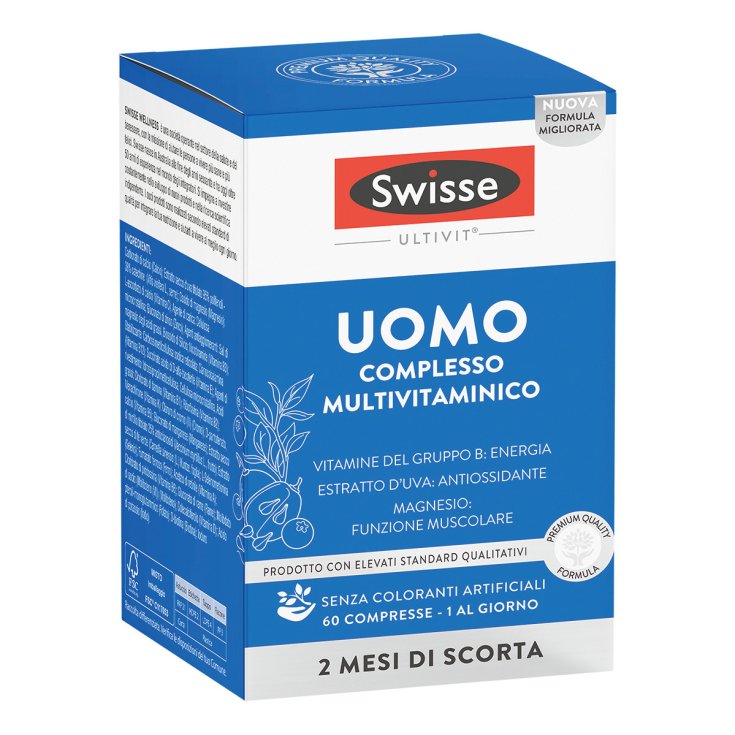 Uomo Complesso Multivitaminico Swisse 60 Compresse Uomo Complesso Multivitaminico Swisse 60 Compresse