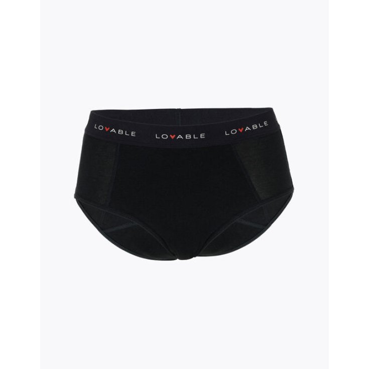 Period Panties Vita Alta Flusso Medio L Nero Lovable 1 Pezzo