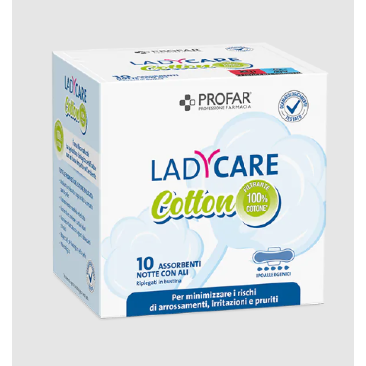 LadyCare Cotton Con Ali Notte Profar 10 Pezzi