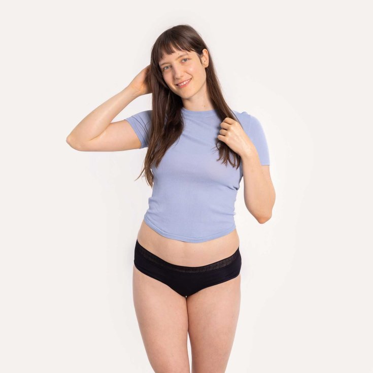 Hipster Slip Assorbente Nero L SelenaCare 1 Pezzo