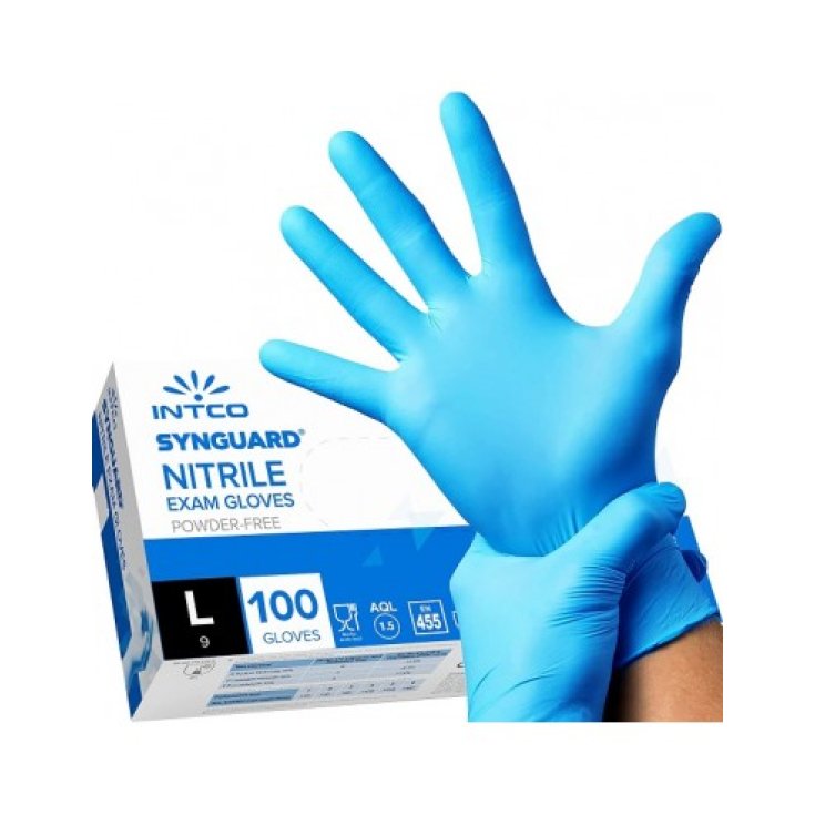 SynGuard Guanti In Nitrile L Intco 100 Pezzi