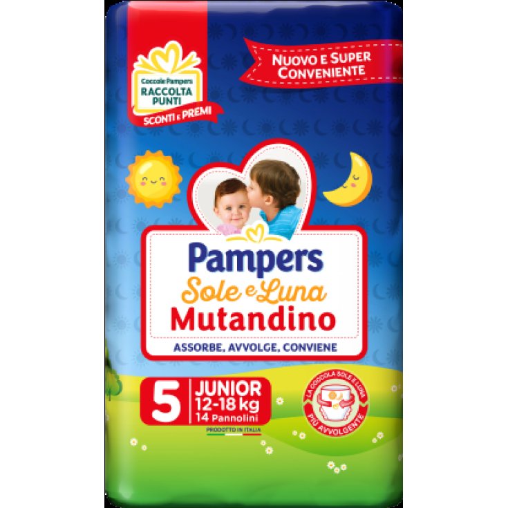 Pannolini Sole e Luna Mutandino Junior Pampers 14 Pezzi