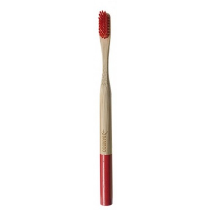 Spazzolino Bamboo Medium Rosso Alcea 1 Pezzo