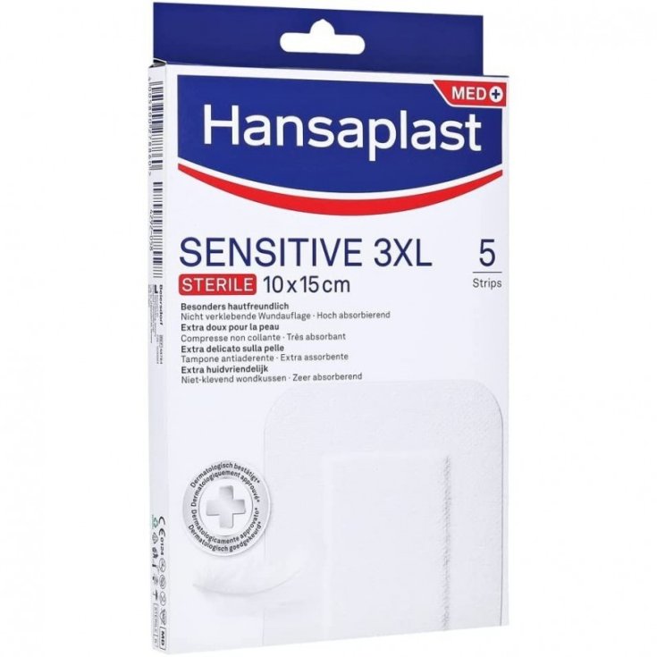 Cerotti Sensitive 3XL 10x15cm Hansaplast 5 Pezzi
