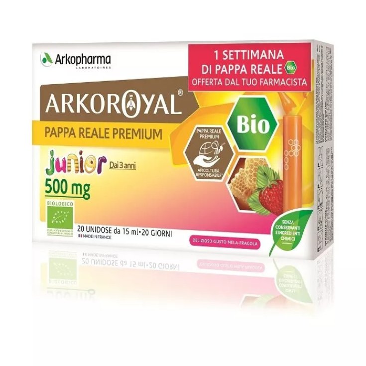 Arkoroyal&reg; Pappa Reale Premium Junior 500mg Arkopharma 20x15ml