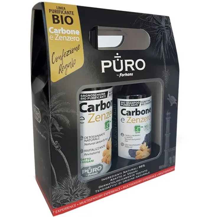 Shampoo + Bagnoschiuma Carbone e Zenzero Puro by Forhans