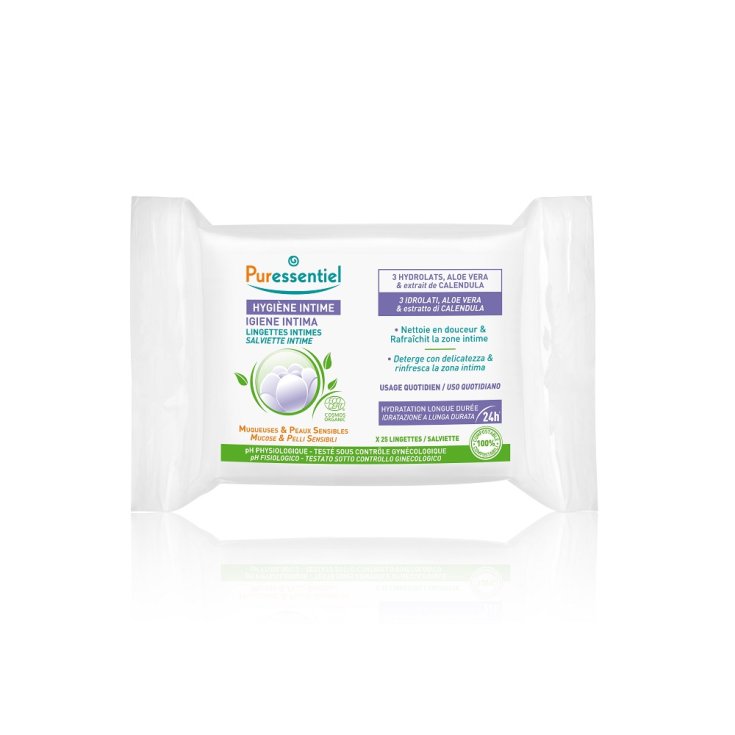 Igiene Intima Salviettine Intime Puressentiel 25 Pezzi