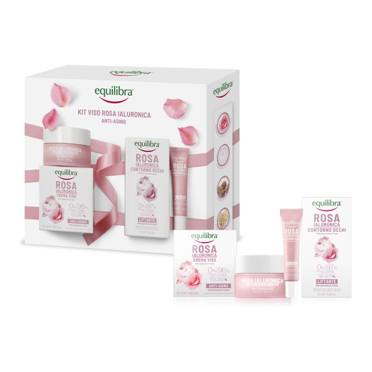 Kit Viso Rosa Ialuronica Anti-Aging Equilibra® Cofanetto Kit Viso Rosa Ialuronica Anti-Aging Equilibra® Cofanetto