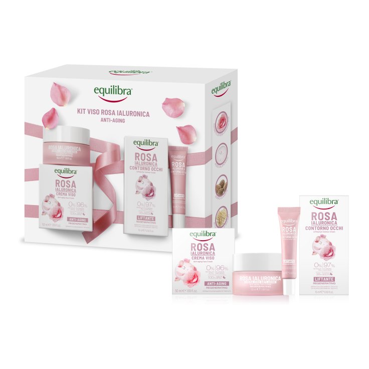 Kit Viso Rosa Ialuronica Anti-Aging Equilibra&reg; Cofanetto