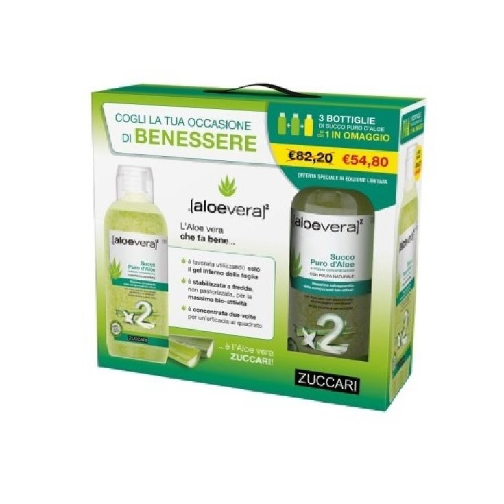 Succo Puro d'Aloe [aloevera]2&nbsp;Zuccari 3x1000ml