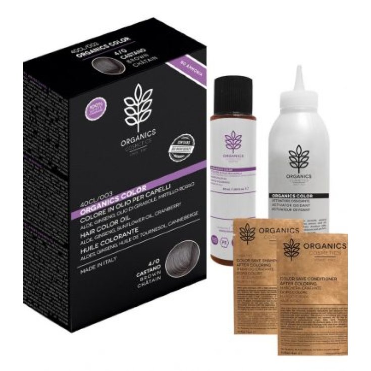 Colore&nbsp;in Olio Per Capelli 4/0 Castano Organics Pharm