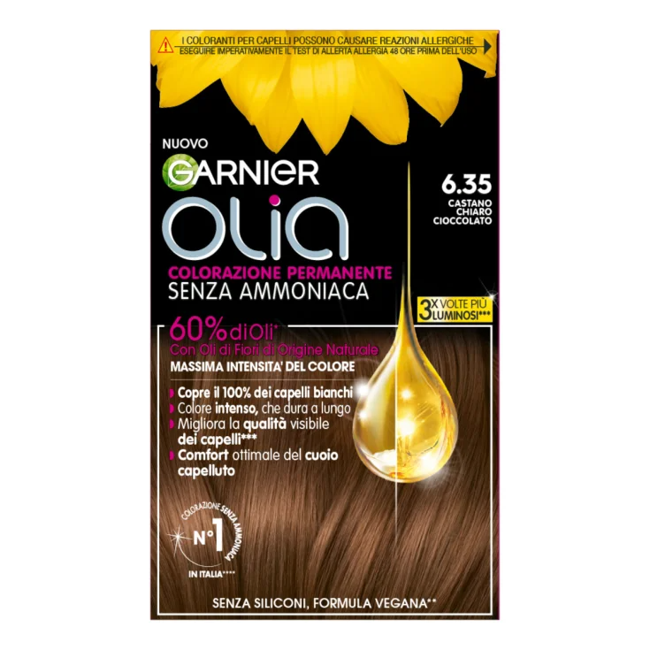 OLIA HighLights 6.35 Castano Chiaro Cioccolato&nbsp;Garnier 1 Kit Colorazione
