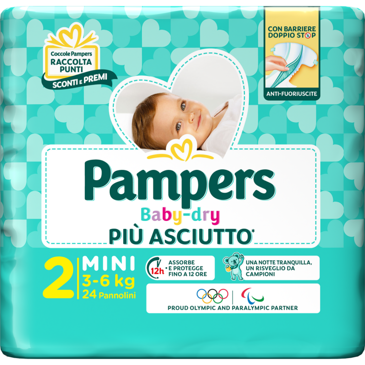 Pannolino Baby Dry Downcount 2 Mini Pampers 24 Pezzi