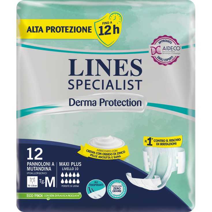 Derma Protection&nbsp;Pannoloni a Mutandina M Lines Specialist 12 Pezzi