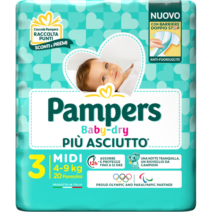 Pannolino Baby Dry&nbsp;3 Midi Pampers 20 Pezzi