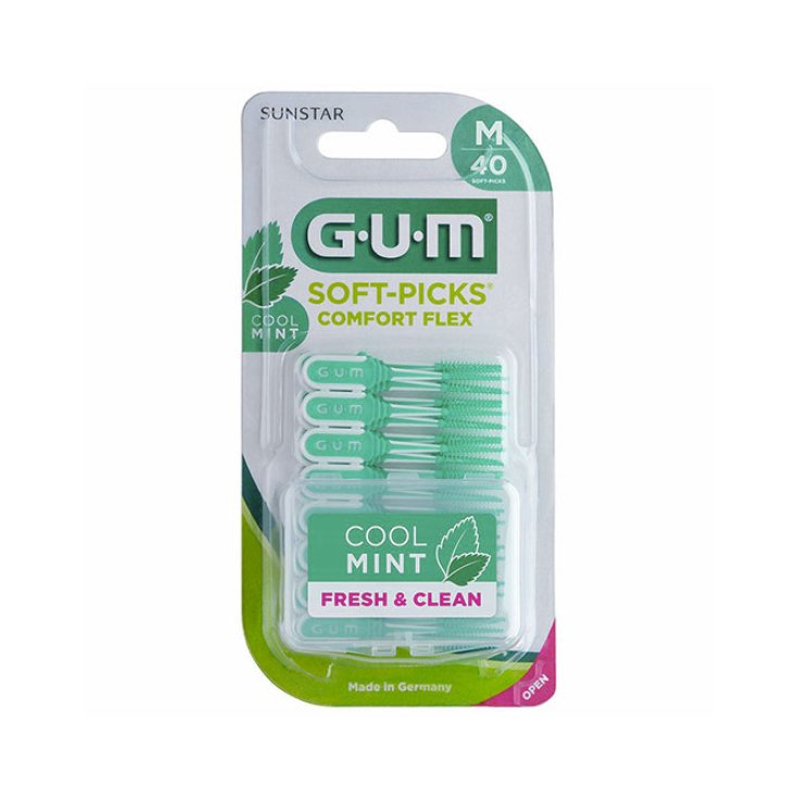 Gum Soft Pick Comfort Flex M Cool Mint Sunstar 40 Pezzi
